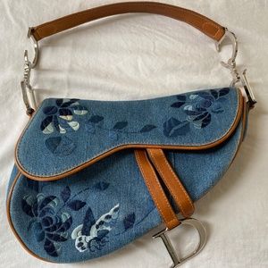 Authentic Dior Saddle Bag in Denim